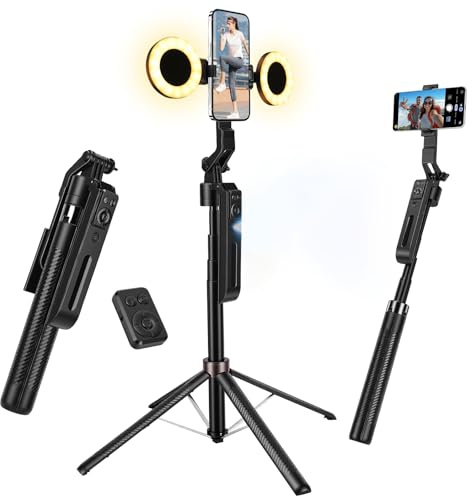 Stabilizzatore di tracciamento automatico del viso per smartphone in alluminio AI Camera Supporto per telefono portatile Quadrupod con telecomando Bluetooth per Selfie Vlogging