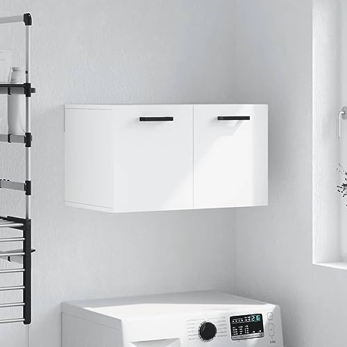 QZZCED Armoire flottante en contreplaqué avec grand espace de rangement et fonction présentoir pour décoration de maison, étagère murale pour organisation et présentation