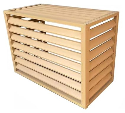 Copertura per unità CA esterna 120 x 70 x 150 cm Protezione per pompa di calore in alluminio resistente alle intemperie Design a feritoia per condizionatori d'aria e pompe di calore Scudo durevole ed