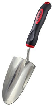 Darlac Stainless Steel Garden Trowel - Ideal For General Gardening and Potting - Depth Gauge For Accurate Planting - Ergonomic Rubber Handle - Hanging Hole Handle For Easy Storage