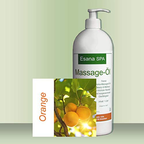 Esana SPA Aroma Massageöl Orange (500 ml / 0,5 Liter) + Dosierpumpe