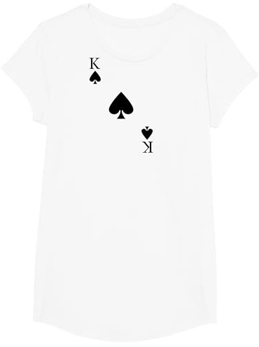 Spielkarte Pik König King Poker Kartenspiel Karneval Kostüm T-Shirt