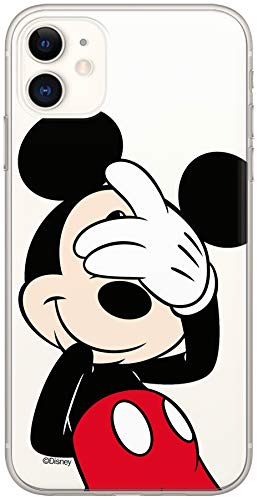 ERT GROUP custodia per cellulare per Apple Iphone 11 originale e con licenza ufficiale Disney, modello Mickey 003 adattato in modo ottimale alla forma dello smartphone, parzialmente trasparente