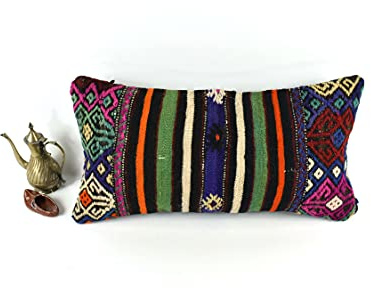 Kelim Kissen 30x60 cm Kissenbezüge Türkisch Handgewebt Kelim Kissenhülle Dekokissen Sofakissen Zierkissen Kelim Teppiche Kissenbezüge code 3372