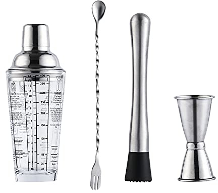 Cocktail Shaker Set Ensemble à Cocktail Shaker Shaker cocktail, buvez un shaker, accessoires de bar pour la barre d'accueil, accessoires de bar pour la barre d'accueil, ensemble de mixage de boissons