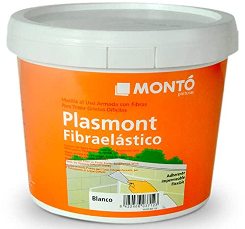 Masilla Plasmont Fibra Elástico color Blanco (750ml)