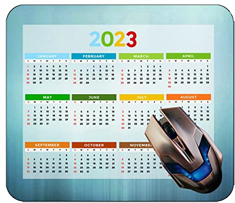 Gaming musmatta 2023 års kalender med semester, flyg blomma linje ljus halkfri gummibas musmatta