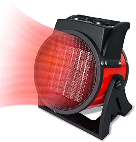 UISEBRT Radiateur soufflant à économie d'énergie 3000 W en céramique silencieux Chauffage électrique avec protection contre la surchauffe Pour chantier, garage, atelier