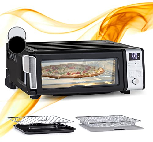 Klarstein Horno Freidora de Aire Caliente de 1700W de Calentamiento Rápido para Cocinas, Freidora Sin Aceite Compacta, Capacidad 10 l., Fácil de Limpiar, Freidoras Compactas, Air Fryer 8 Programas