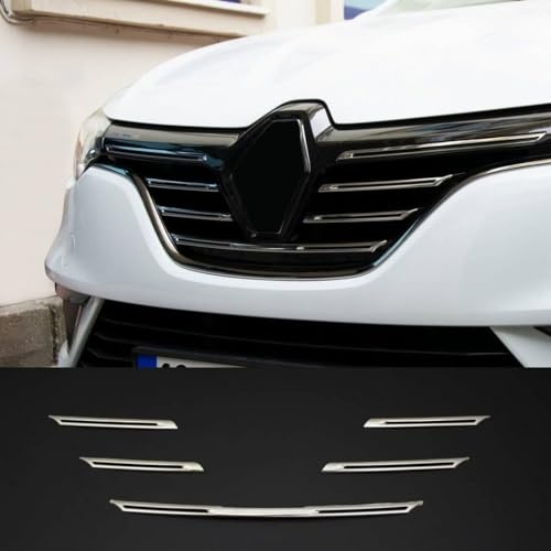 manox Für Renault Megane IV 2015-2020 Chrom 5 tlg Kühlergrill Grilleisten Edelstahl