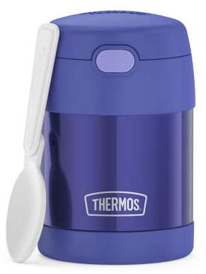 RMOVR THERMOS kids FUNTAINER FOOD JAR 0,30l, purple, Thermobehälter für Essen mit Löffel für Kinder, 5 h heiß / 7 h kalt, absolut dicht für Suppe, Müsli, Pause