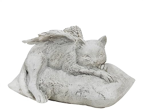YJZQ Gedenkstein Hund Harz Katze Gedenkstatue Grabstein Engel Hund Katze Statue Wetterfeste Tierstatue Hausgarten Dekoration für Drinnen Und Draußen