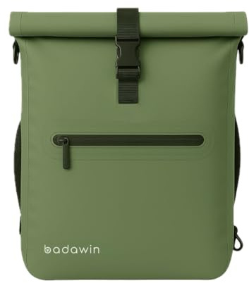 BADAWIN Sac à Dos de Vélo 3 en 1 - Sacoche Porte-Bagage arrière de vélo, Sac à Dos étanche et Sacoche Bandoulière - Imperméable & Réfléchissante - Compartiment ordinateur - Grand volume