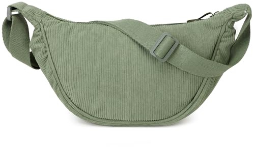 Micmores Crossbody Bag Damen klein Umhängetasche Leichte Halbmond Tasche | Mode Moon Bag Brusttasche & Brusttasche mit Reißverschluss, Verstellbarem Schultergurt für Alltag Reisen Festival