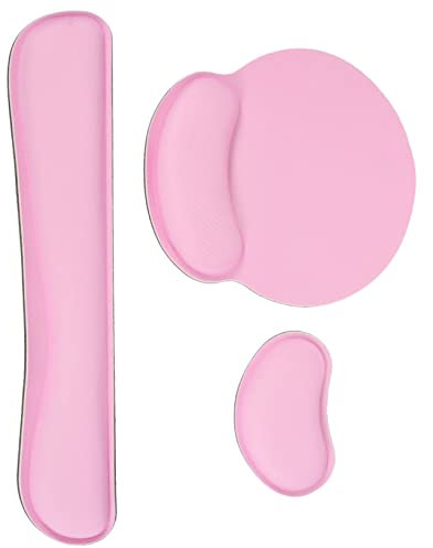 TEHAUX 1 Satz Mousepad Dreiteiliges Set Tisch-Mousepad Süßer Kaffee-untersetzer Schreibtischunterlage -handpad Mauspad Mit Tastaturpad Matte Büro Rosa Handgelenk Dreiteiliger Anzug