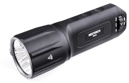 NEXTORCH TA31 - Taktische LED Taschenlampe mit 10.000 Lumen - Nano Keramik Glasbrecher - Stroboskopfunktion