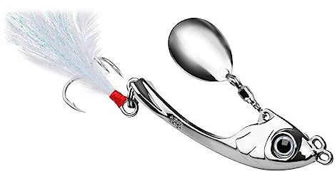 HLHLOP777 Ganci Porta Esca Esca 9g 13g 17g Esca da Pesca in Metallo Trolling Cucchiaio Rotante Wobbler Affondamento Esca Dura con Paillettes Esche Esche Round Bend (Color : B, Size : 17g)