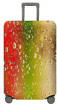 Highdi Wassertropfendruck Kofferschutzhülle, Elastisch Kofferhülle, Staubdichte Reisekoffer Hülle, Waschbar Koffer Schutzhülle, Kofferhülle mit Reißverschluss (Regenbogen,XL (29-32 Zoll))