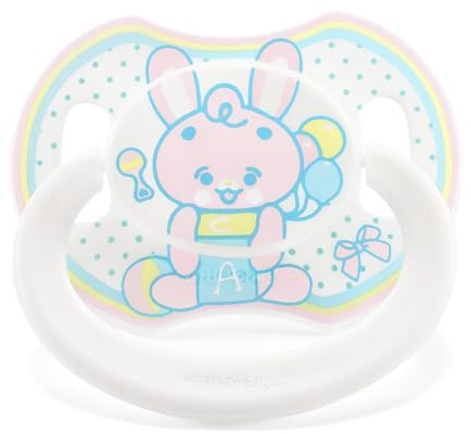 LittleForBig Großer Saugerschild Schnuller der Generation II in Erwachsenengröße Baby Kaninchen Muster Rosa