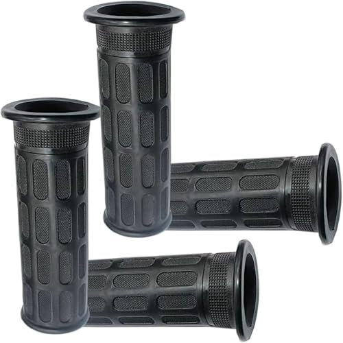 4 manici per carriola, manopole in gomma per manubrio, manopole antiscivolo per bicicletta, manici di ricambio per carriola, per biciclette, sedie a rotelle e motociclette, neri (25 mm)
