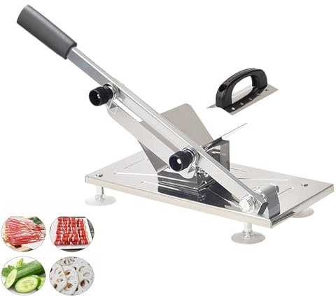 VITIWEDTY Bone Meat Cutter - Stainless Steel Chopper, Home Commercial Manual/Automatic Food Slicer Machine For Fish, Meat, Vegetables & Deli (Manual)