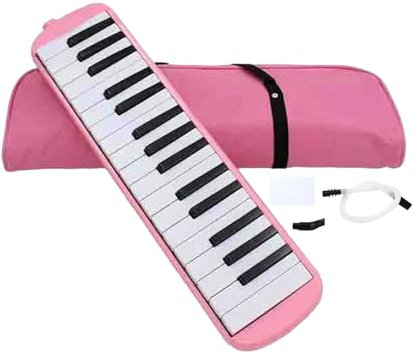 Melodica Blasklavier mit 32 Tasten, professionelle Blastastatur mit zwei Röhren und langem Mundstück, sicheres Klanglehrinstrument für Kinder und Erwachsene, Lerner, kompakte Übungsorgel mit sicherer