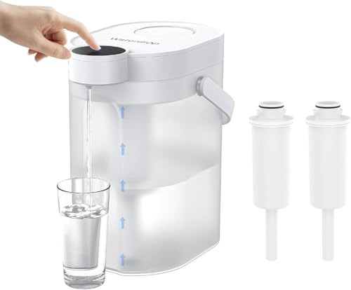 Waterdrop ED06W Jarra Instantánea para Agua Dura, 4 L, 2 Filtros