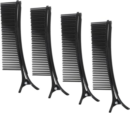 CLISPEED Salon Stylingclips 4 Stück Robuste Haarspangen zum Abteilen und Fixieren Rutschfeste Halteclips aus Kunststoff 5.6 X 1.2 X 0.9 Zoll Professionelles Haarstyling für Friseure