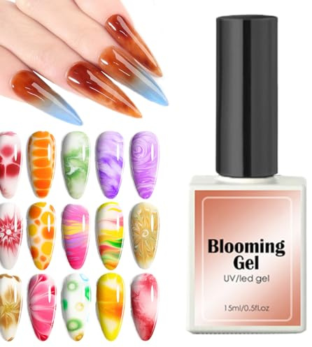 Gel Blühender Nagellack - Gute Nagelpflege, Blühendes Gel Nagellack Kleber 15 Ml, Sangle Gloss Schnell Trocknende Fingernägelkunst Design -Salons Zeug Für Mädchen Frauen Mutter