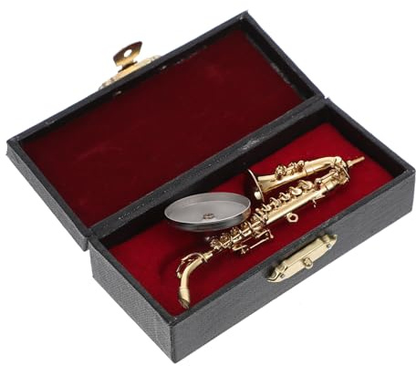 UPKOCH Miniatur Saxophon Modell Desktop Dekoration Filigranes Vintage Ornament Langlebiges Material Realistische Verarbeitung für Heim und Bürodekoration
