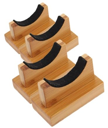 ibasenice 2pairs Wooden Baseball Bat Holder Bat Display Rack Shelf for Bedroom Home Office Baseball Accessories Indoor Storage