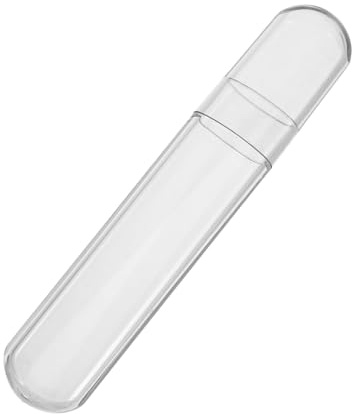 EPIGEIST Étui de Rangement pour Pinces à Cils et Petits Tubes en Plastique, Boîte Ovale en Plastique Transparent, Organiseur Polyvalent pour Maquillage et Manucure, Portable pour Voyage,