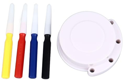 LIYJTK Watch Oiler Set 4 Tip Sizes 3 Recesses Oil Cup Oil Pen Watch Repairing for Watches Clocks Toys