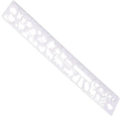 Planner Stencils - Metal Stencil Bookmark, Stainless Steel Ruler Drafting Tools, Geometric Painting Stencils for Drawing Drafting Scrapbooking Writing Lettering Notebook Calendar