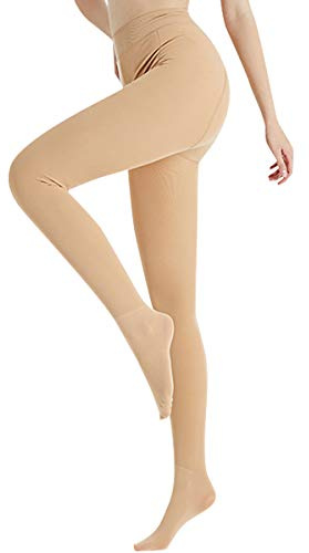 La Dearchuu Damen Thermo Gefütterte Strumpfhosen, Hautfarbe Winter Strumpfhose, Fleece Warme Leggings Thigh Waist Thermo Gefütterte Tights Leggins Dicke Feinsrumpfhose für Frauen Größen 38-42