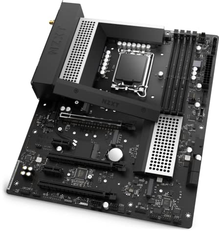 Nzxt N5 Z690 Motherboard – N5-Z69XT-W1 – Intel Z690 Chipsatz (unterstützt CPUs der 12. Generation) – ATX Gaming Motherboard – Integrierte E/A-Abschirmung – WiFi 6E-Konnektivität – Weiß