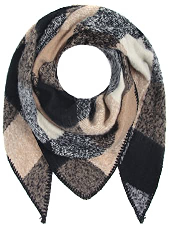 Majea Damenschal Winterschal Strickschal Damen Schal (880042) (schwarz 2)