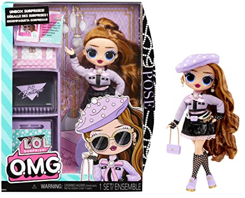 L.O.L. Surprise! OMG Modepuppe - POSE - Mit Puppe, vielen Überraschungen und tollem Zubehör - ideal für Kinder ab 4 Jahren, Lila