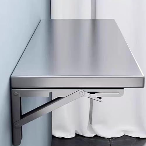 Wandtisch Klappbar Robuster Klapptisch Mit Klapptisch, Platzsparender Klapptisch Zur Wandmontage,Hergestellt Aus Edelstahl 304, Hält Einem Gewicht Von 150 Kg Stand(60 * 25cm)