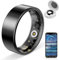 HPLSZCN Anillo Inteligente, rastreador de Actividad física con frecuencia cardíaca, oxígeno en Sangre, estrés, monitoreo del sueño, Seguimiento de Pasos, Resistente al Agua hasta 10 ATM (Negro, 11)