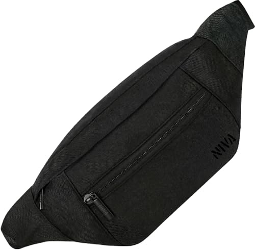 NIVA Bauchtasche Herren & Damen | modische Gürteltasche für maximalen Stauraum | Hüfttasche mit 4 Fächern | Umhängetasche für Jede Aktivität