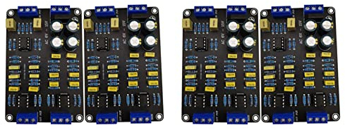 Qomcsrl 4 Stück 2 Wege Aktive Frequenzweiche Filter Verdreifachen Audio Lautsprecher Frequenz Teiler mit NE5532 Pre-Chip für Geändert Audio