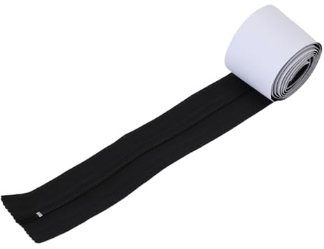 Solinder Protector contra el Polvo Cremallera Adhesivo Resistente para Barreras contra el Polvo Ideal para Invernaderos 2 Piezas 7,3 Cm X (Negra)