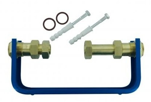 Markenlos Wasserzählerbügel Anschlussgarnitur für Kaltwasserzähler Qn2,5m³ 1 x 1 (3/4)