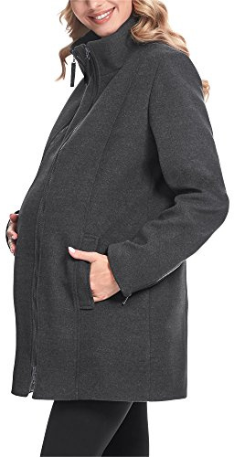 Be Mammy Cappotto Premaman BE20-174 (Graphite, EU 38=IT 44)