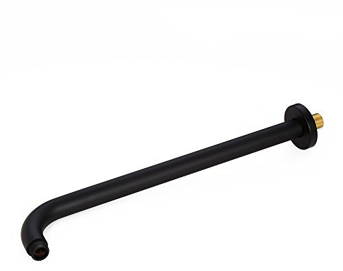 kunmai minimalistischen modernen Wand montiert rund Dusche Arm mit Profil in massiv schwarz Finish