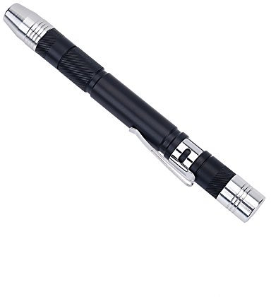 Alomejor LED Taschenlampe Mini Tragbare Superhell Taschenlampe mit Wei? & Lila Licht f¨¹r Reisen