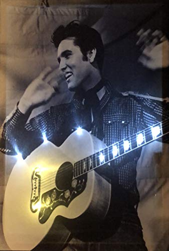 Samarkand - Lights LED-Bild mit Beleuchtung Elvis/Music LED- Bilder Leinwandbild 65 x 45 cm Leuchtbild