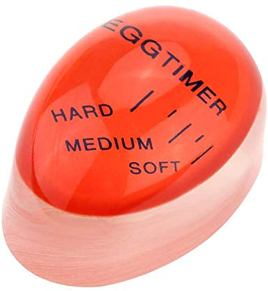 THETAG Eieruhr,Kochei Egg Timer Wählen Sie Die Reife Der Eier Nach Temperatur und Zeitänderungen Gekochte Eier Zum Frühstück（Rot）
