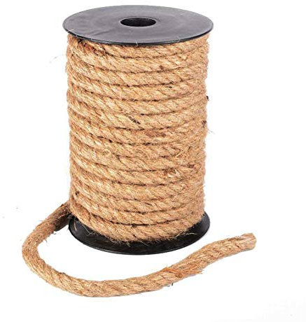 10 mm * 10 m Corda per Canapa Ecologica, Iuta Spago in Iuta Arte e Mestieri Stringa, Corda di Canapa Corda di Iuta per Decorazione Domestica, Artigianato Fai-da-Te, Giardinaggio, Gatto Che Graffia
